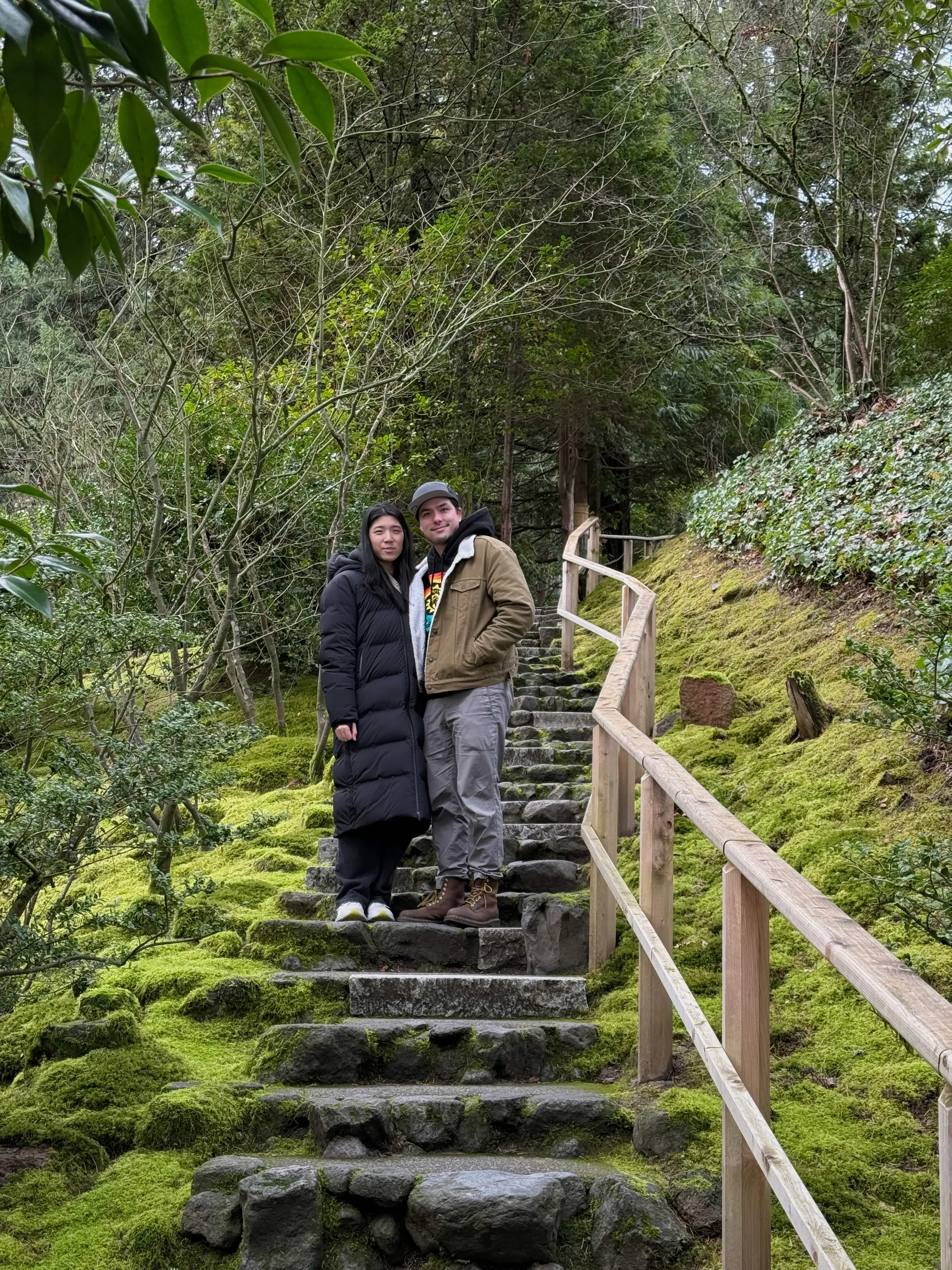 Kohei and Carina in the garden